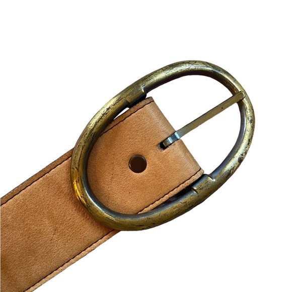 ❌SOLD🏷️Vintage Hand Painted Brown Leather Bohemian Belt - Picture 10 of 13